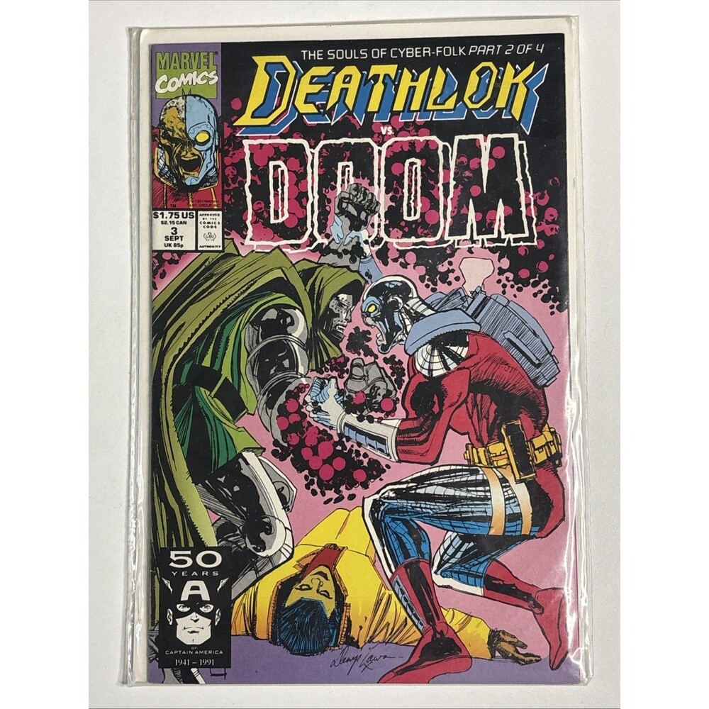 Deathlok vs Doom No. 3: Souls of Cyber-Folk (1991) Marvel Comic Book Doomsday